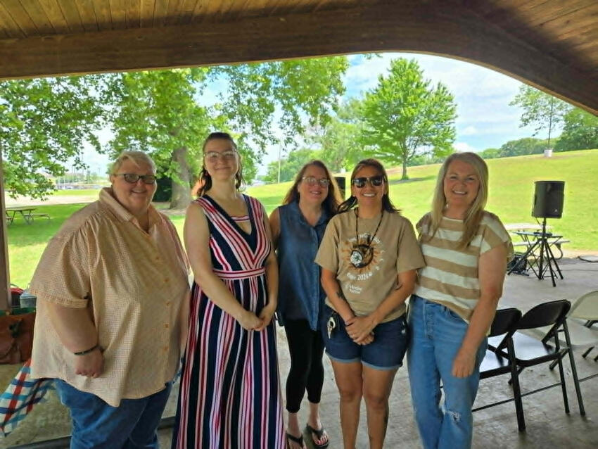 IJ volunteers meet Jess Piper (pictured at far right) at Together We Win Rally