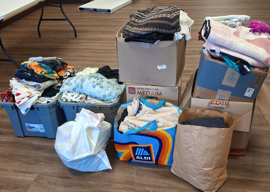 Clothes donated to the Community Closet of Joplin after our Clothing Swap & Craft Social