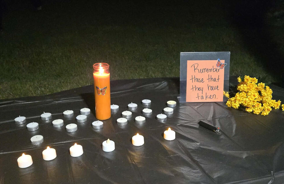 Vigil for victims taken by I.C.E. violence in Trump's second term